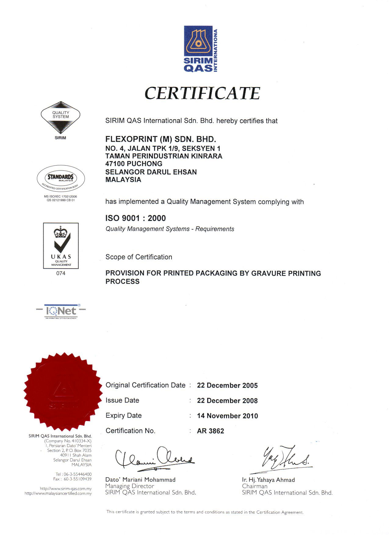 ISO 9001: 2000